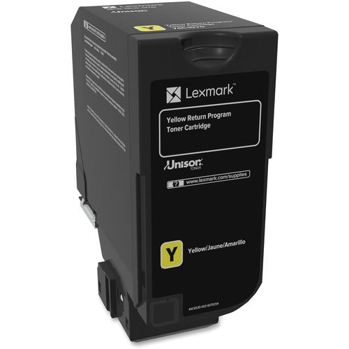 Lexmark LEX74C10Y0 Unison Original Toner Cartridge - Yellow - Laser - Standard Yield - 3000 Page
