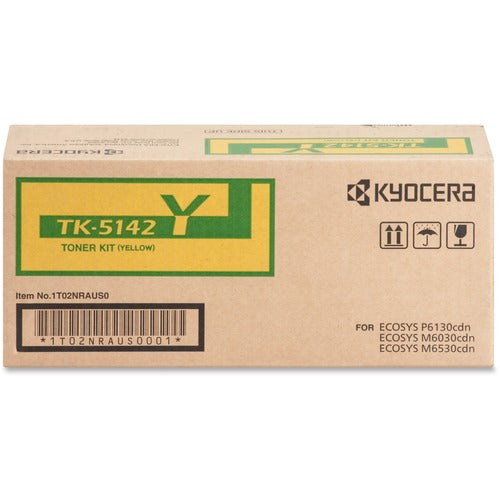 Kyocera KYOTK5142Y TK-5142Y Original Laser Toner Cartridge - Yellow - 1 Each