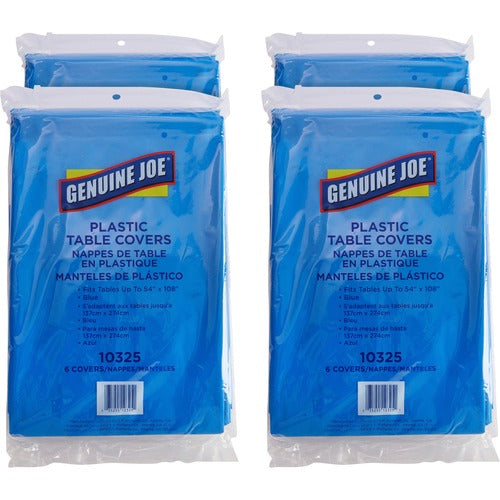 Genuine Joe GJO10325CT Plastic Rectangular Table Covers