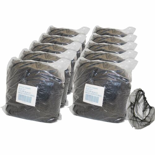 Genuine Joe GJO85135CT Black Nylon Hair Net