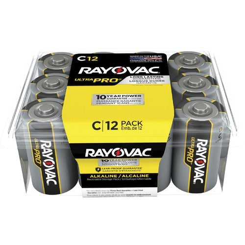 Rayovac RAYALC12PPJCT Ultra Pro Alkaline C Battery 12-Packs