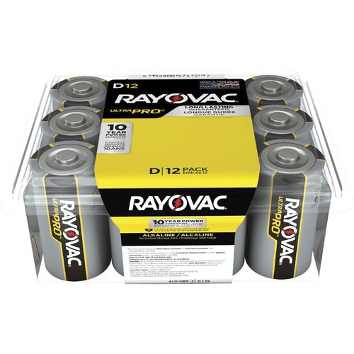 Rayovac RAYALD12PPJCT Ultra Pro Alkaline D Battery 12-Packs