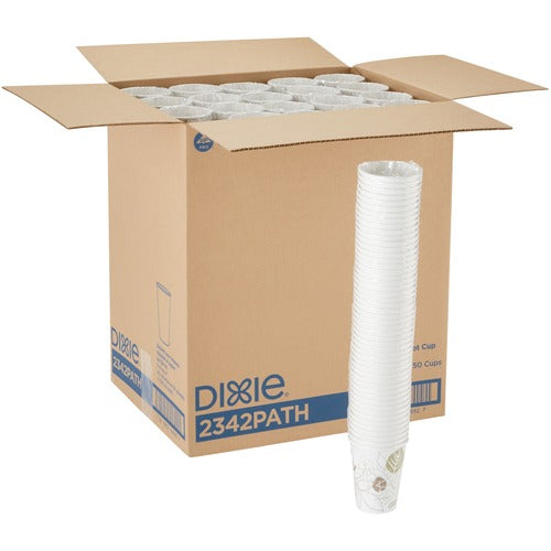 Dixie DXE2342PATHCT Pathways 12 oz Paper Hot Cups By GP Pro