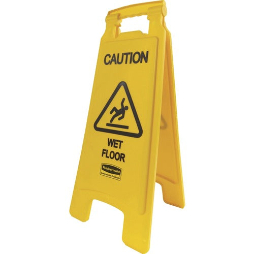 Rubbermaid Commercial RCP611277YWCT Caution Wet Floor Safety Sign