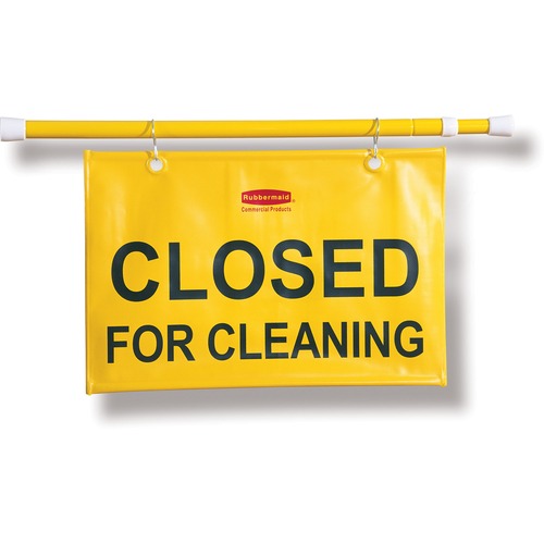 Rubbermaid Commercial RCP9S1500YWCT Closed For Cleaning Safety Sign