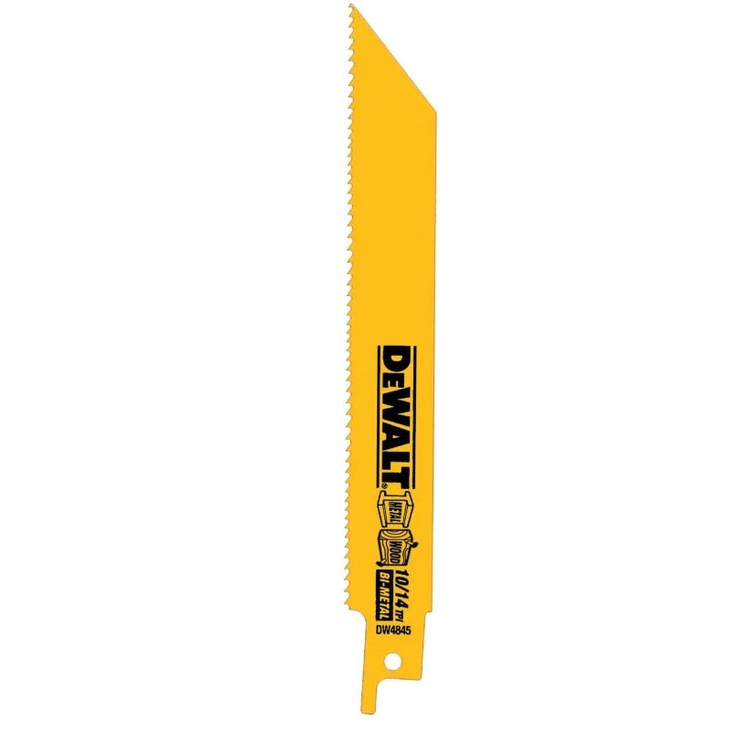 Dewalt DW4845-2 6" 10/14Tpi Straight Back Bimetal Recipr. Saw Bl (10 Ea)