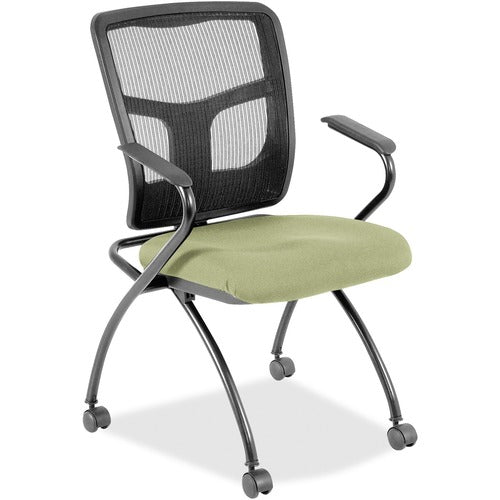 Lorell LLR84374069 Mesh Back Nesting Training/Guest Chairs
