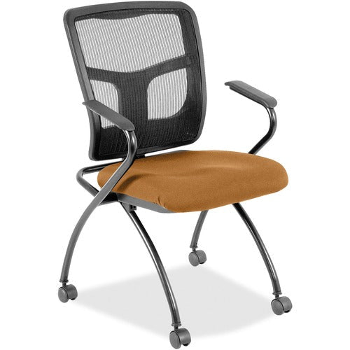 Lorell LLR84374073 Mesh Back Nesting Training/Guest Chairs