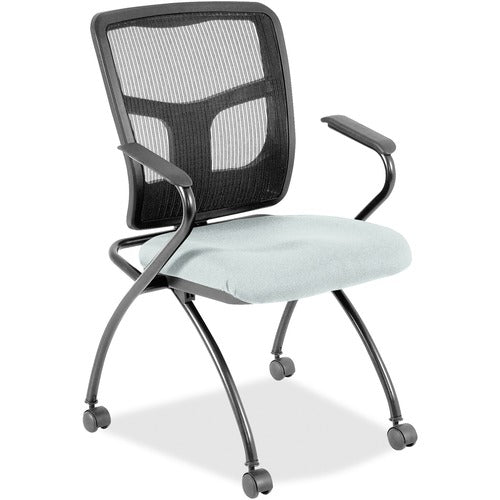 Lorell LLR84374102 Mesh Back Nesting Training/Guest Chairs