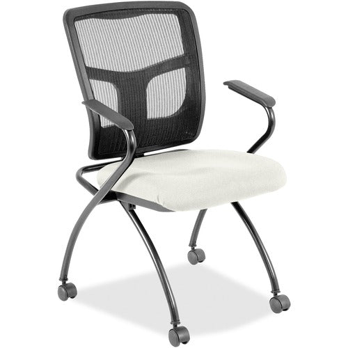 Lorell LLR84374103 Mesh Back Nesting Training/Guest Chairs