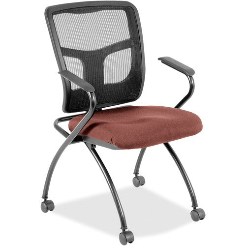 Lorell LLR84374106 Mesh Back Nesting Training/Guest Chairs