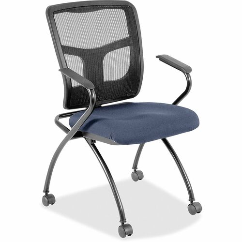 Lorell LLR84374010 Ergomesh Nesting Chairs with Arms