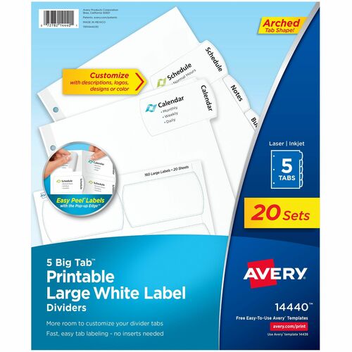 Avery® AVE14440 Big Tab Tab Divider