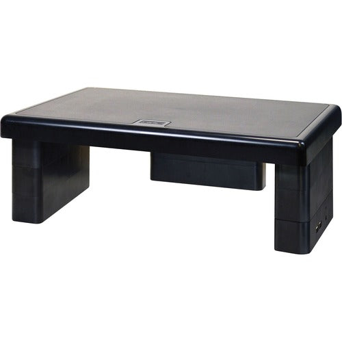 DAC® DTA02159 Stax MP-213 Height-Adjustable Monitor/Laptop Stand with 2-USB Ports, Black