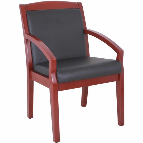 Lorell LLR20020 Sloping Arms Wood Frame Guest Chair