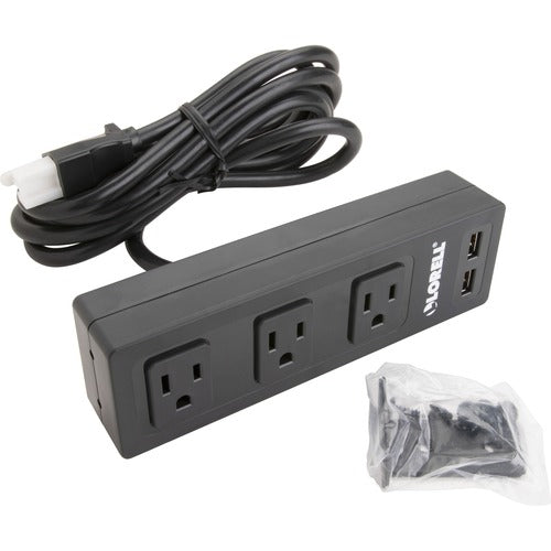Lorell LLR33993 Under Desk AC Power Center with USB Charger