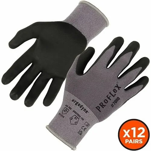 Ergodyne 10362 ProFlex 7000 Nitrile Coated Gloves  Microfoam Palm, 15g