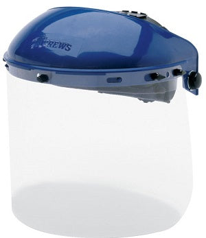 MCR Safety 103640 Combo Kit Blue Ratchet Headgear .040 Clear PETG Face Shield Shield Measures 8 Inches x 16 Inches (1 EA)