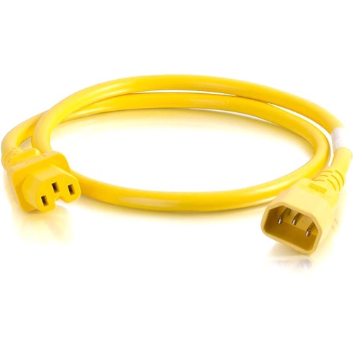 C2G CGO17502 5ft 18AWG Power Cord (IEC320C14 to IEC320C13) - Yellow