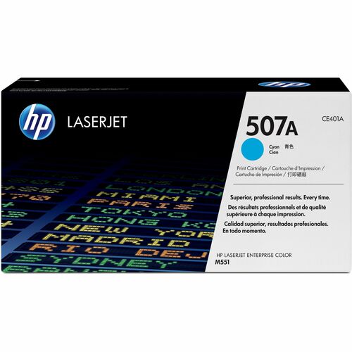 HP HEWCE401A 507A Original Laser Toner Cartridge - Single Pack - Cyan - 1 Each