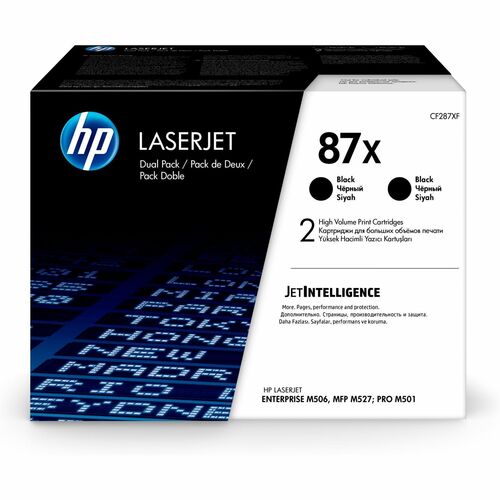 HP HEWCF287XD 87X (CF287XD) Original High Yield Laser Toner Cartridge - Black - 2 / Carton