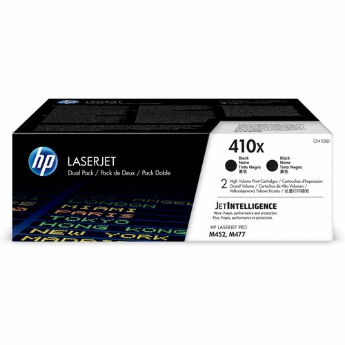 HP HEWCF410XD 410X (CF410XD) Original High Yield Laser Toner Cartridge - Black - 2 / Carton