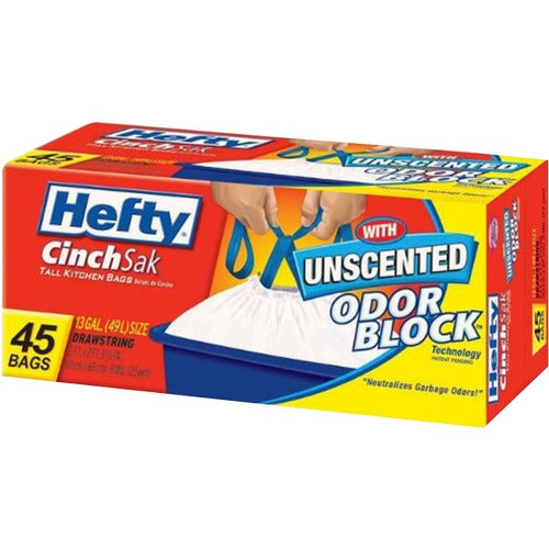 Hefty RFPE84572 CinchSak 13-gallon Drawstring Bags