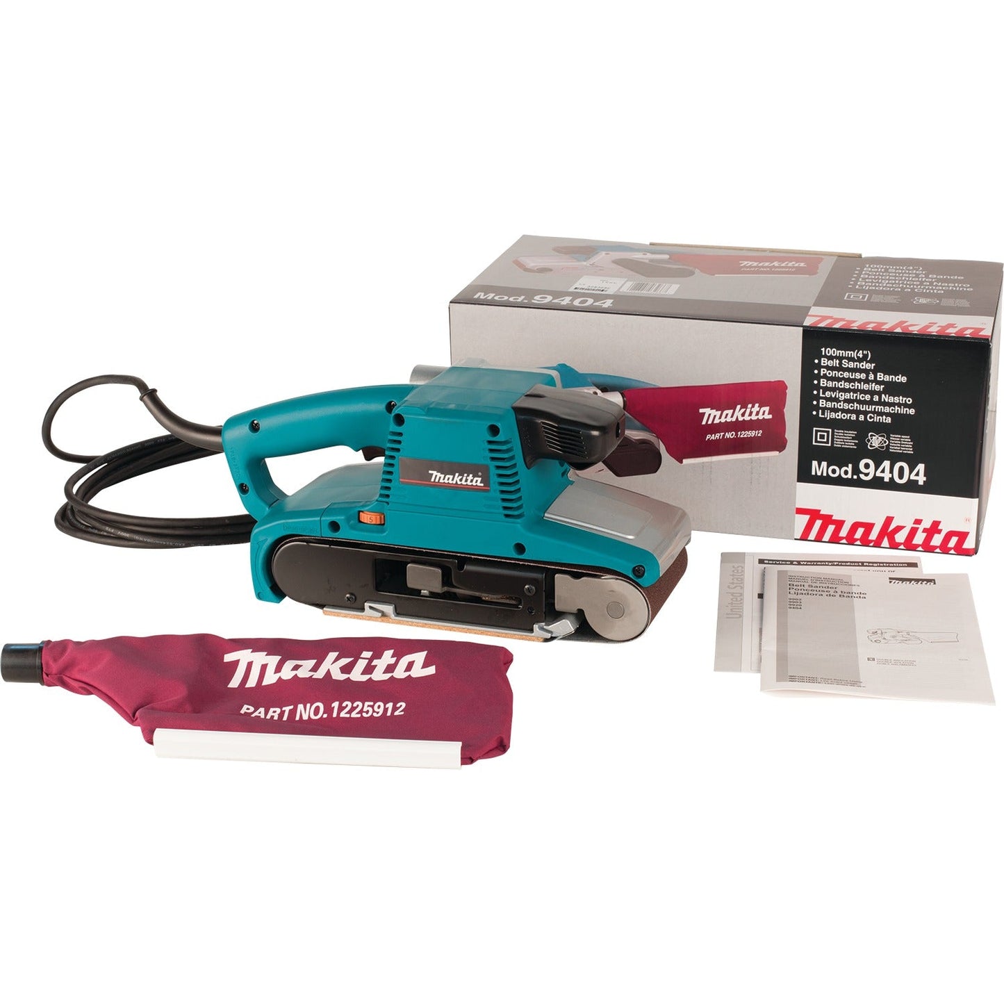 Makita 9404 4" x 24" Belt Sander, with Variable Speed