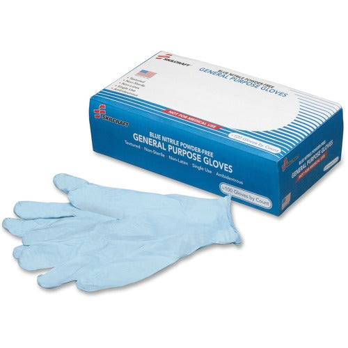 SKILCRAFT® NSN4920179 Blue Nitrile General Purpose Gloves