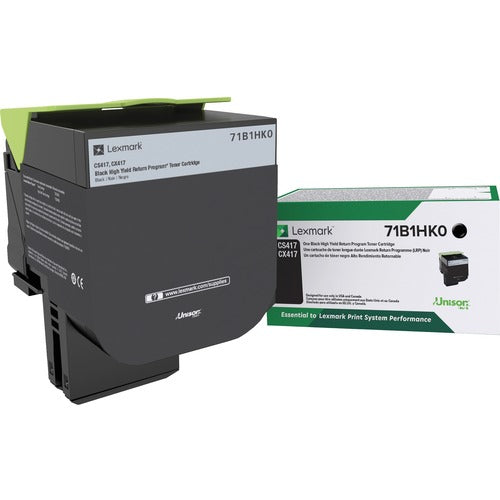 Lexmark LEX71B1HK0 Unison Original High Yield Laser Toner Cartridge - Black - 1 Each