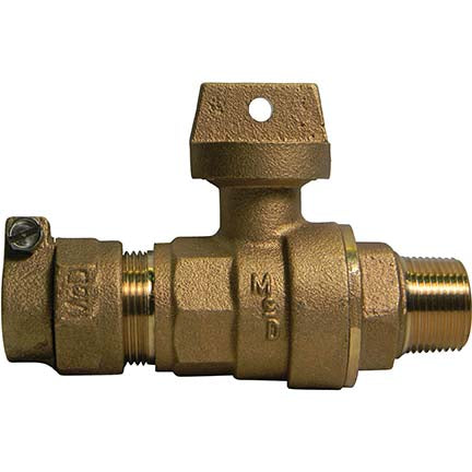A.Y. McDonald 5141-494 76107-44 2 Ball Curb Pvc X Mnpt - Nl