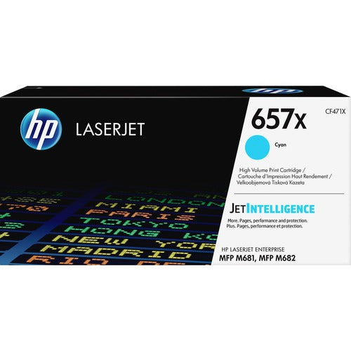HP HEWCF471X 657X (CF471X) Original High Yield Laser Toner Cartridge - Cyan - 1 Each
