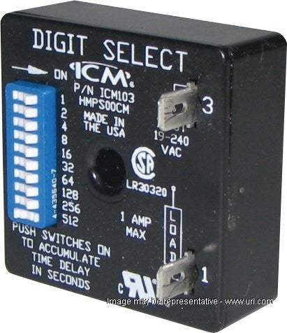 ICM Controls ICM103B Delay On Make Relays Time (Switch Selectable Time Delay)