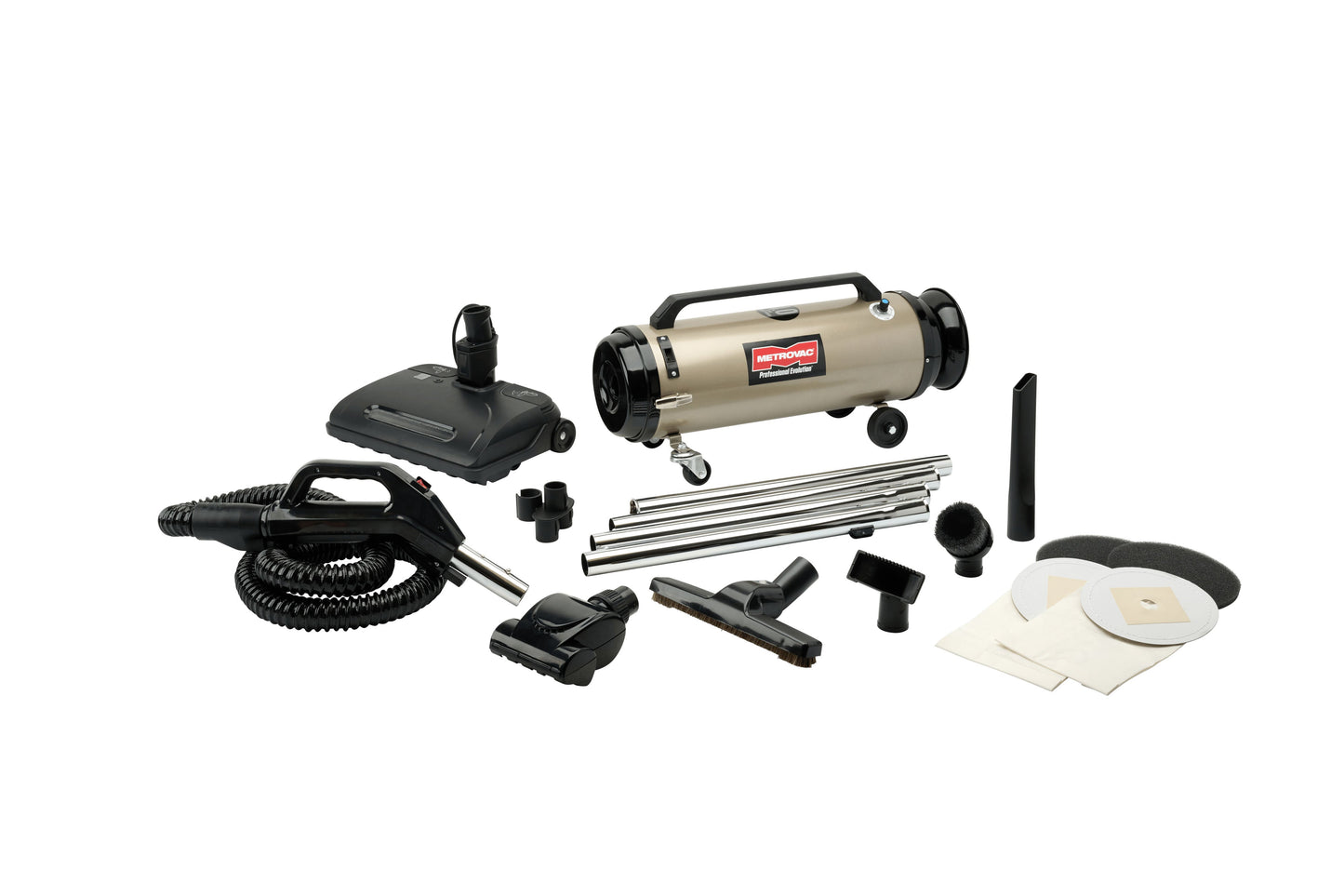 Metrovac 104I-579328 Professional Evolution W/ Electric Power Nozzle Variable Speed Full-Size Canister Vacuum W/ Pet Turbo Brush 220V / Euro