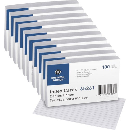 Business Source BSN65261BX Ruled Index Cards