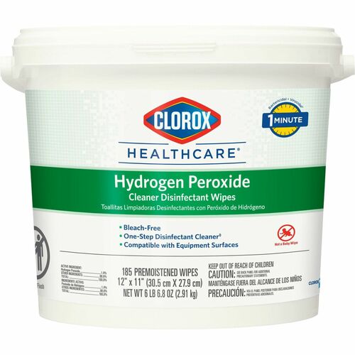 Clorox Healthcare CLO30826 Hydrogen Peroxide Cleaner Disinfectant Wipes