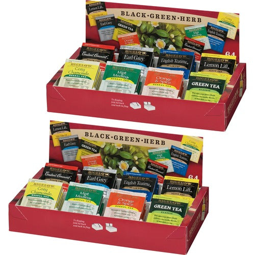Bigelow BTC10568BD Assorted Flavor Herbal Tea, Black Tea, Green Tea Bag
