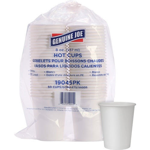 Genuine Joe GJO19045BD 8 oz Disposable Hot Cups