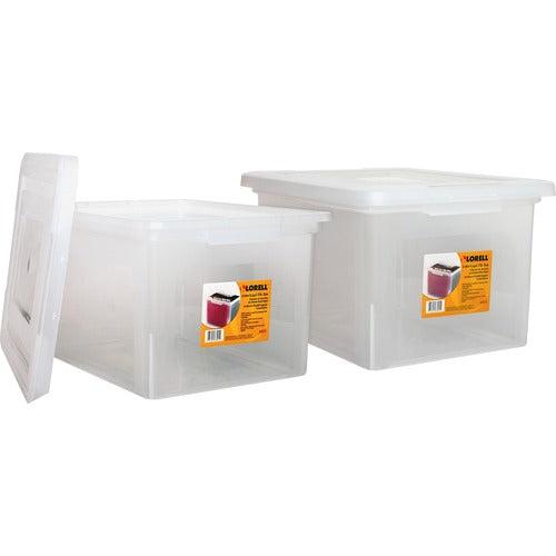 Lorell LLR68925BD Stacking File Boxes