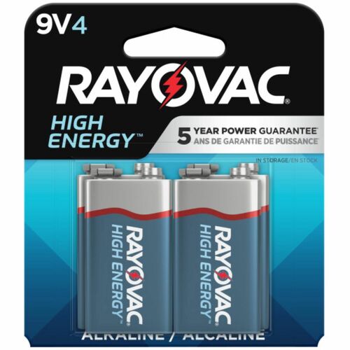 Rayovac RAYA16044TK High-Energy Alkaline 9-Volt Batteries