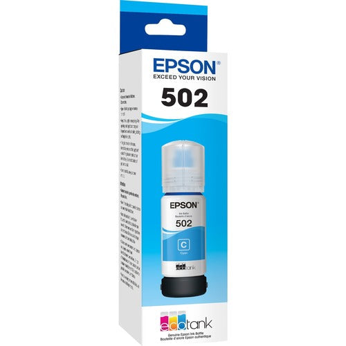 Epson EPST502220S T502, Cyan Ink Bottle