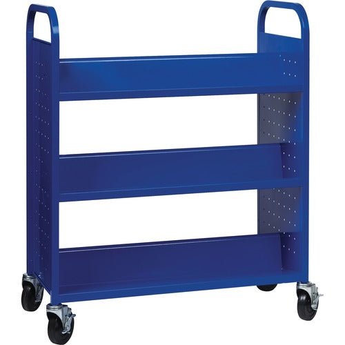 Lorell LLR99932 Double-sided Book Cart