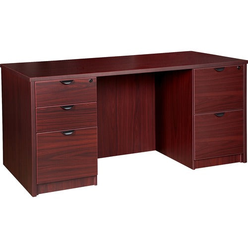 Lorell LLRPD3066DPMY Prominence 2.0 Double-Pedestal Desk