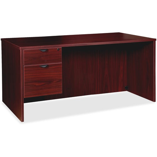 Lorell LLRPD3066QLMY Prominence 2.0 3/4 Left-Pedestal Desk