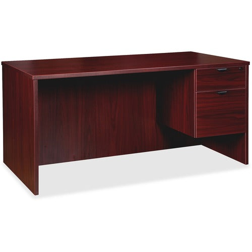 Lorell LLRPD3066QRMY Prominence 2.0 3/4 Right-Pedestal Desk
