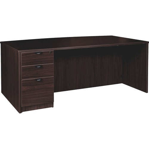 Lorell LLRPD4272LSPBES Prominence 2.0 Bowfront Left-Pedestal Desk