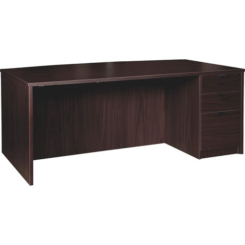 Lorell LLRPD4272RSPES Prominence 2.0 Bowfront Right-Pedestal Desk