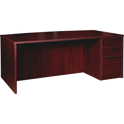 Lorell LLRPD4272RSPMY Prominence 2.0 Bowfront Right-Pedestal Desk