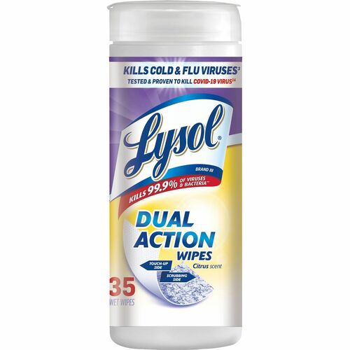 Lysol RAC81143 Dual Action Wipes