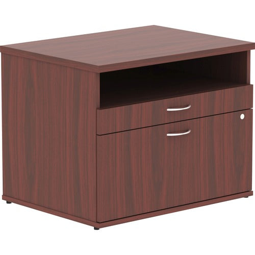 Lorell LLR16212 Relevance Series 2-Drawer File Cabinet Credenza w/Open Shelf